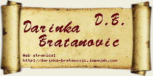 Darinka Bratanović vizit kartica